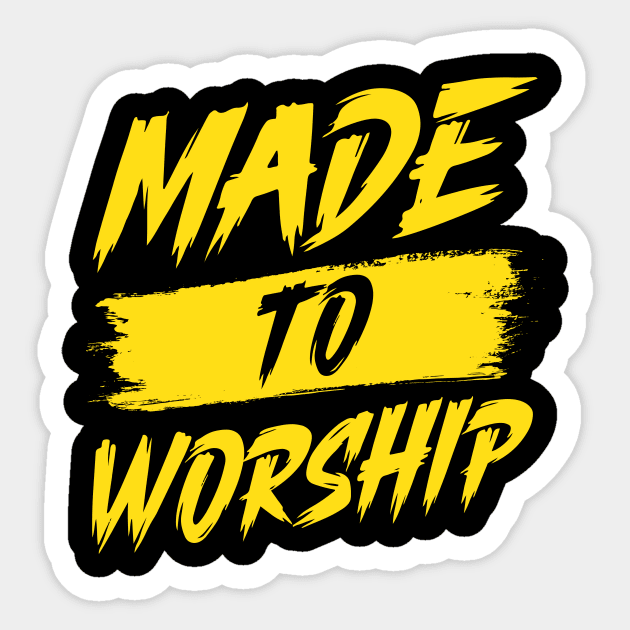 Made To Worship Unisex Bible Verse Christian Sticker by worshiptee